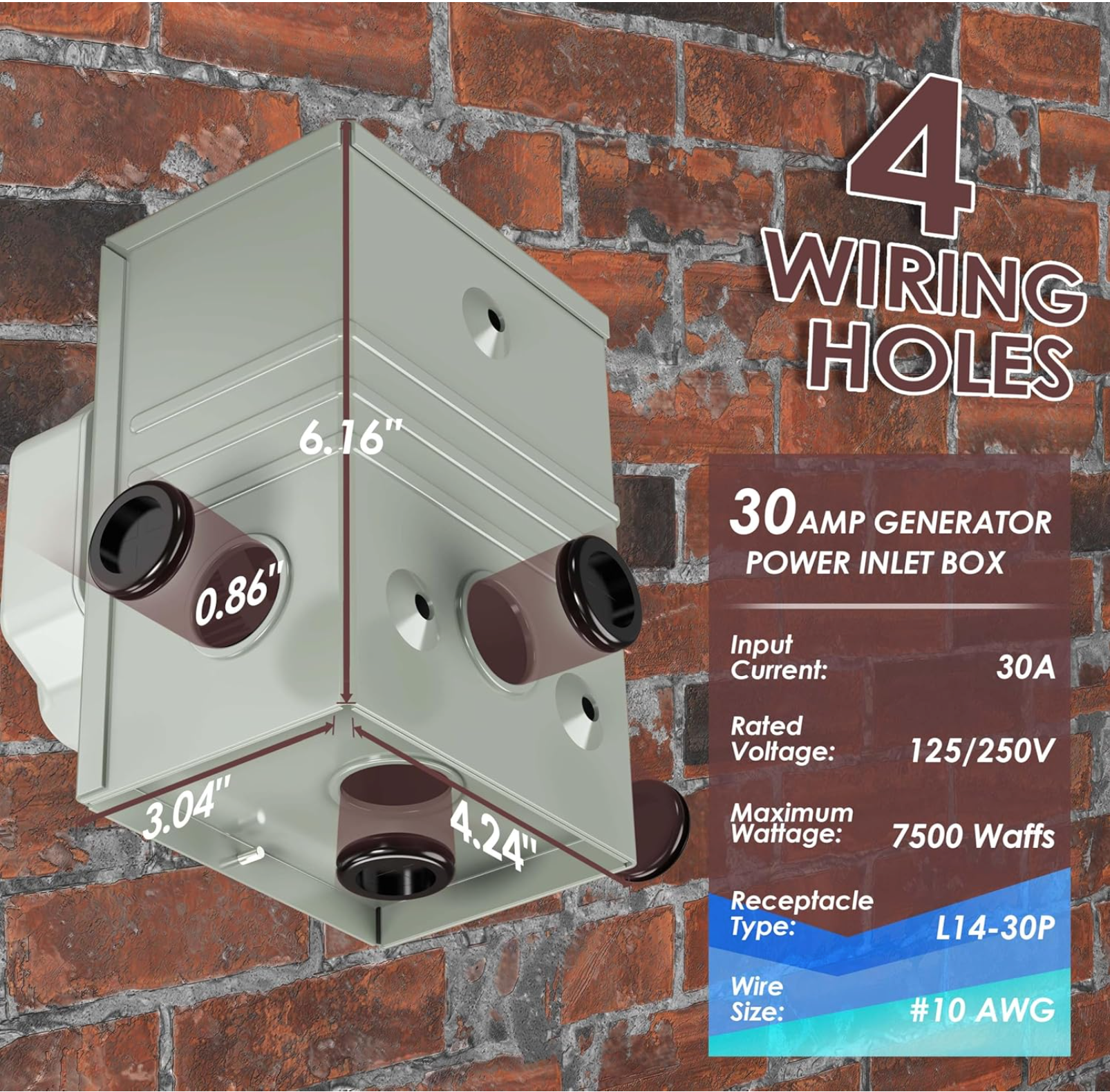Extension Cord and Inlet Box with Locking Connector