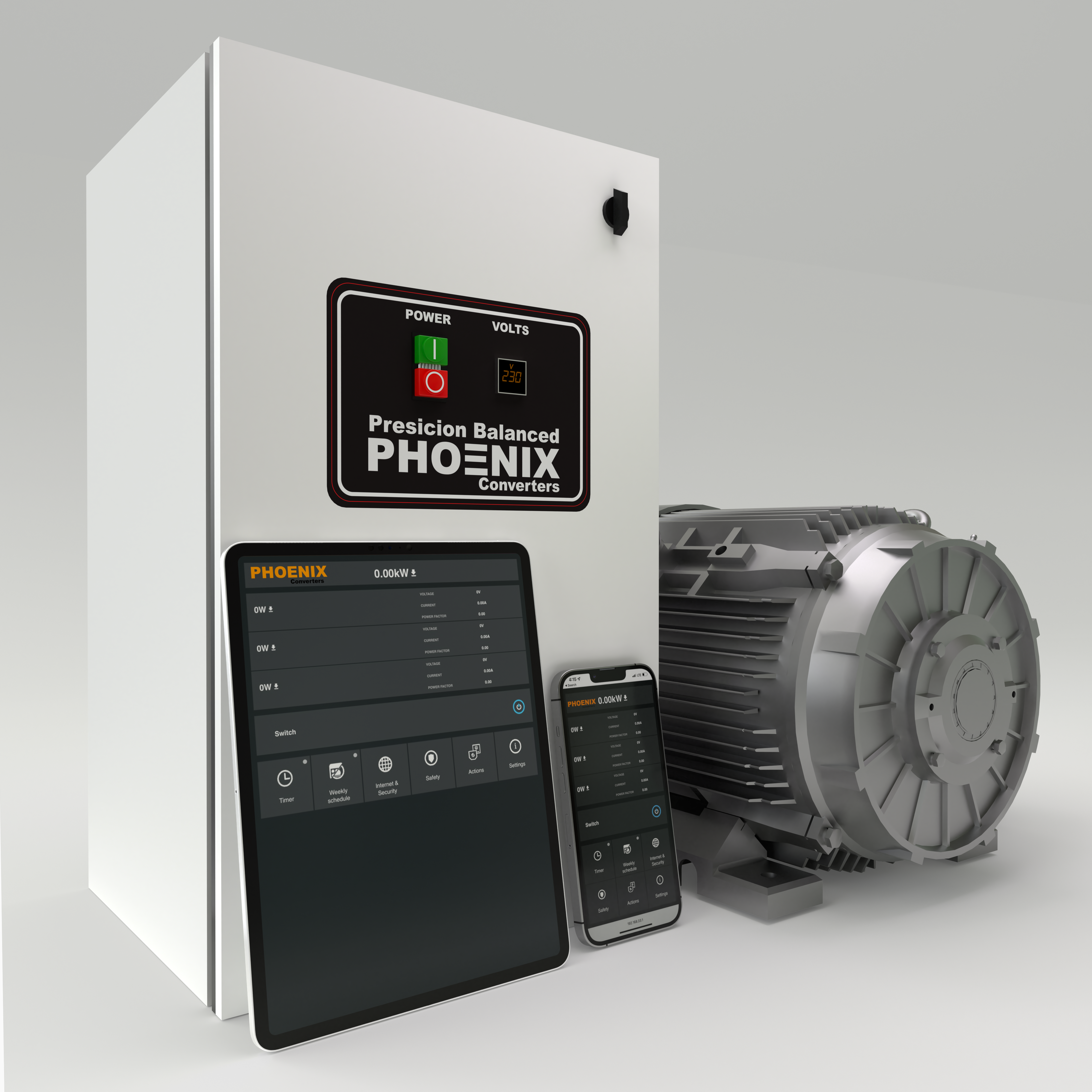 Digital Rotary Phase Converters with Cloud Controls and Energy Monitor